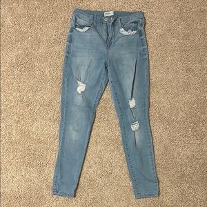 Blue Distressed Women's Jeans